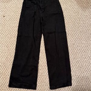 Just Black Elegant Wide-Leg Trousers